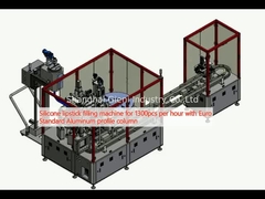 Macchina di riempimento di rossetto in silicone per 1300 pezzi all' ora con colonna di profilo in alluminio Euro Standard