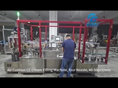 Air Cushion CC Cream Filling Machine, quattro ugelli, 40-50pcs/min