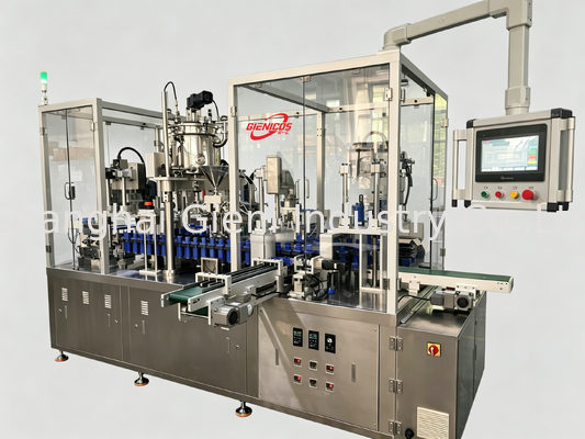 JQH-02 Macchina di riempimento a alta velocità a lucido per labbra con 80 PCS/MIN di uscita e servo-piston di riempimento in materiale SUS304