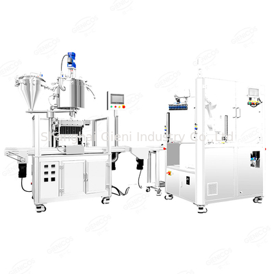 Un buon prezzo. Linea di produzione automatica completa della tappatrice di riempimento del mascara di lucentezza del labbro del robot di ABB in linea