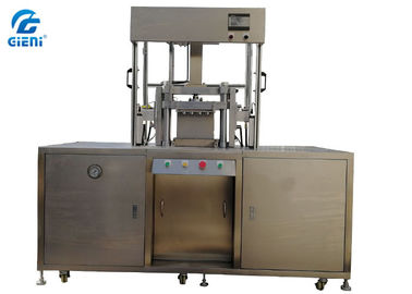 Un buon prezzo. Macchina cosmetica completamente idraulica della stampa della polvere per il dolce del fondamento, 6 cavità per muffa, alimentazione automatica della polvere in linea