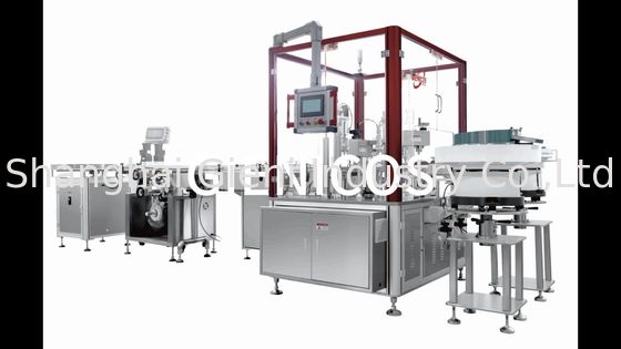 Pressione dell'aria 0,4-0,6 MPa Attrezzatura di riempimento con vernice per chiodi con funzione di tappo e etichettatura