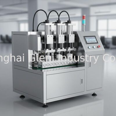 Anti-graffi Ring Pushing Cushion Filling Machine con alta velocità 48PCS/Min e quattro ugelli Servo Filling per imballaggi compatti