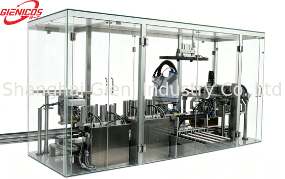 Macchina automatica ad alta velocità per il riempimento di cuscini con capacità di produzione di 40 PCS/min e quattro ugelli servo di riempimento per la produzione di cosmetici