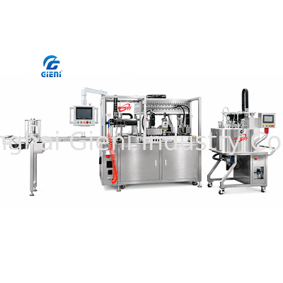 Macchina Riempitrice di Rossetti Servo-Azionata GLU-900 Mitsubishi PLC Linea di Produzione Automatica 900 pezzi/ora
