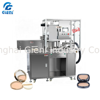 Macchina per pressatura polveri cosmetiche C-20 con sistema di raccolta polveri integrato e recupero polveri riciclate a pressione massima di 12 tonnellate